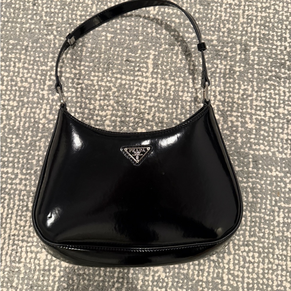 Prada Glossy Black Shoulder Bag
